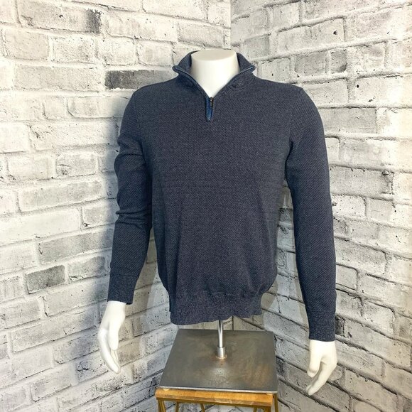 Robert Graham 1/4 Zip Pullover Henley Sweater - Picture 1 of 10